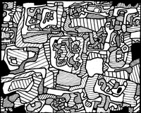 Målarbild Jean Dubuffet: Site bebodda föremål