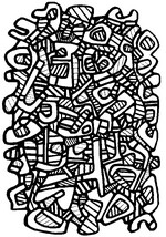 Art Therapy coloring page Jean Dubuffet: Carpet No. 2 