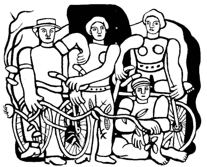 Desenho para colorir anti stress Fernand Leger