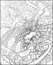 Coloriage anti-stress Kraken