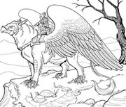 Coloriage anti-stress Griffon