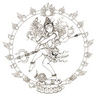 Dibujo para colorear relajante Shiva
