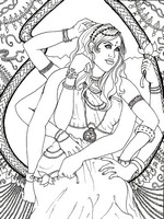 大人の着色のページ ヒンドゥー教の女神