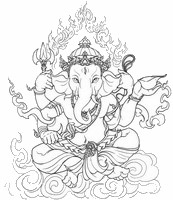 Kolorowanka Ganesha