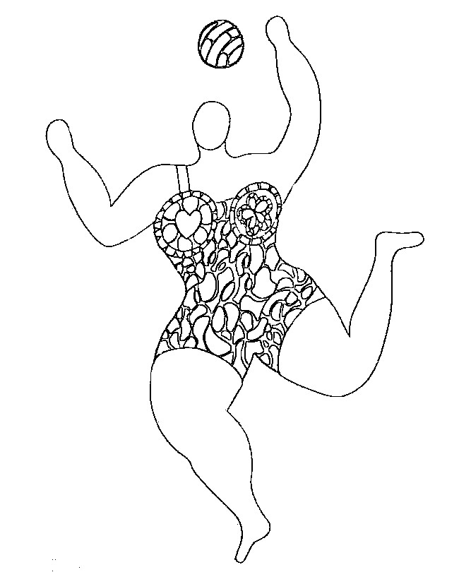 Disegno da colorar antistress Niki de Saint Phalle