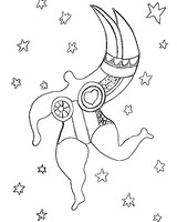Art Therapy coloring page Mi-femme, Mi-ange