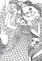 Coloriage anti-stress La vierge