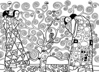 Coloriage anti-stress Gustav Klimt