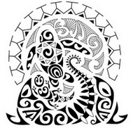 Art Therapy coloring page Aboriginal tattoo 