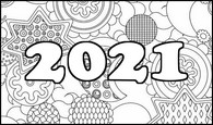 Art Therapy coloring page New Year